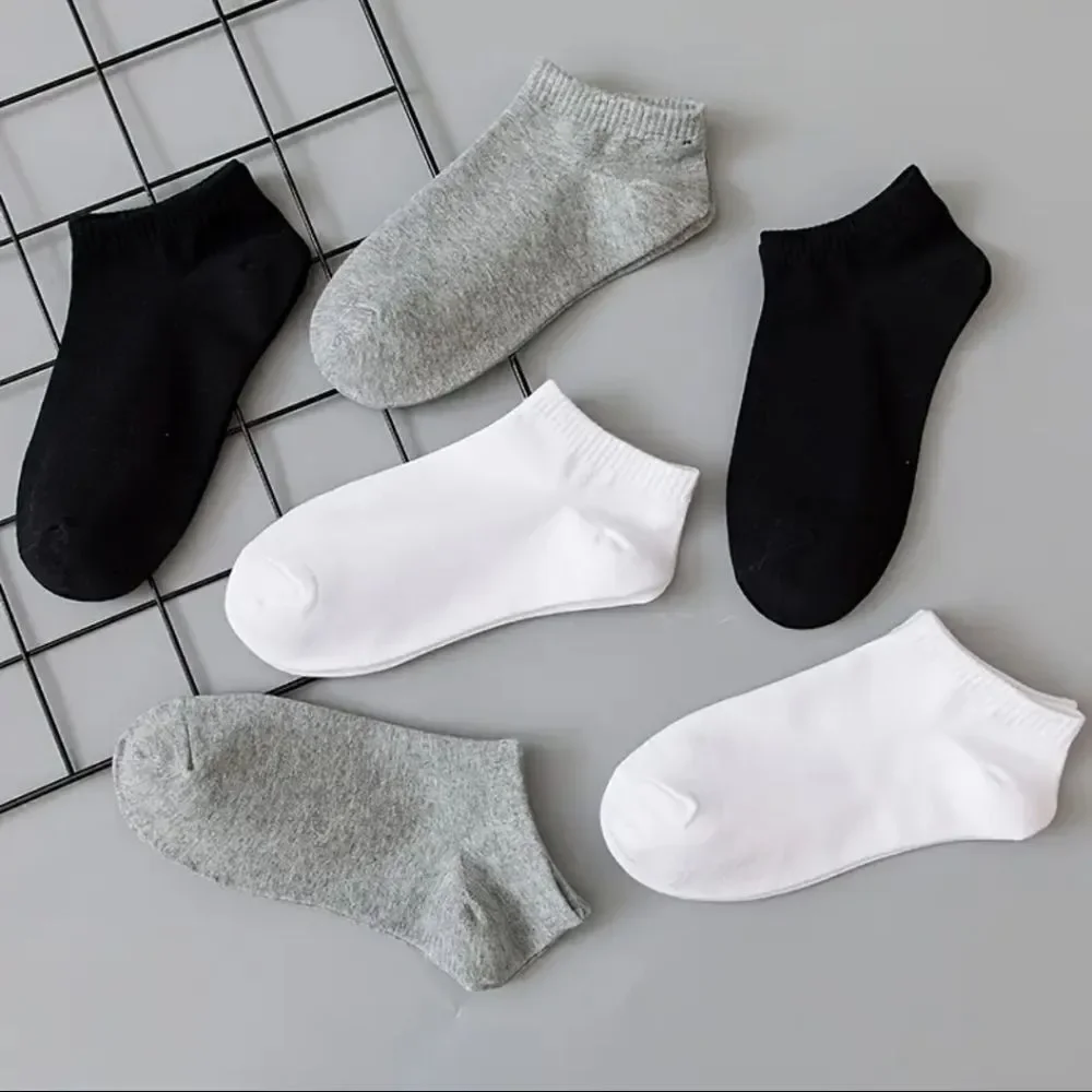ankle sock bundle white black Gray pack set